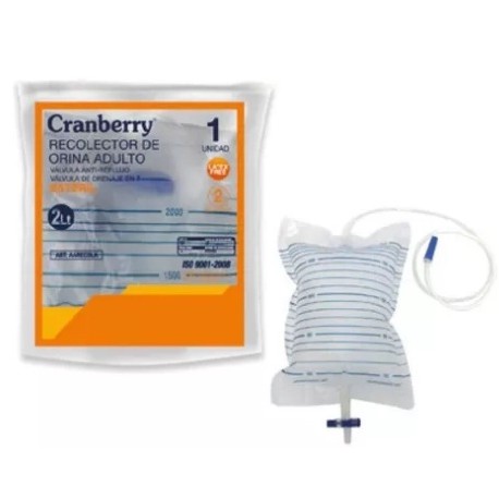 Bolsa Recolectora De Orina Adulto 2 Litros Cranberry (1unidad)