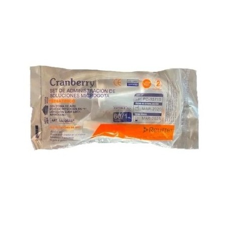 Bajada de Suero Microgota Pedíatrico 60 gotas/1ml (1unidad Cramberry)
