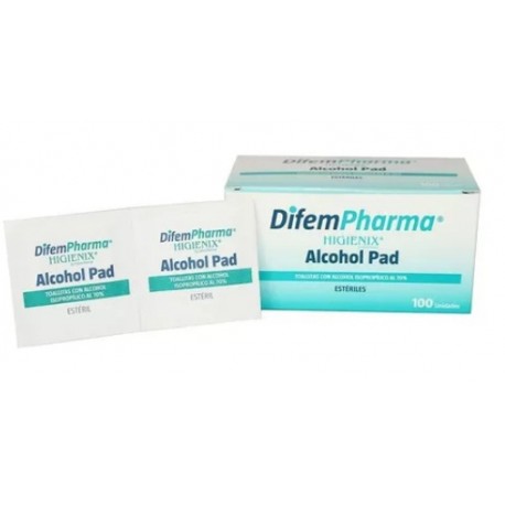 Alcohol Pad Toallitas Desinfectantes Higienix (1 Caja 100 Unds)