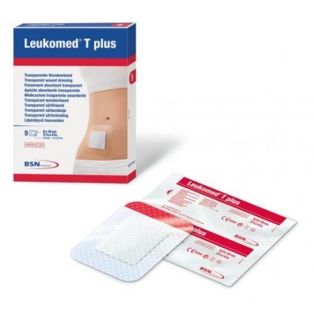 Leukomed T Plus 8cmX10cm (Apósito transparente con gasa, 1 unidad)