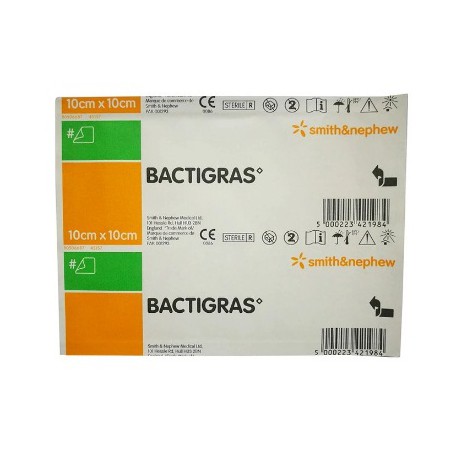 Bactigras 10 x 10 cms (Apósito parafinado con clorhexidina)