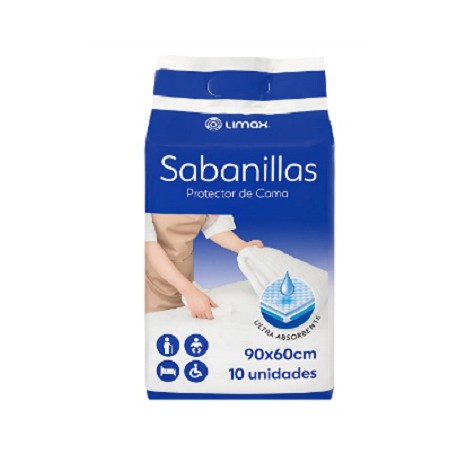 Sabanillas Protector de Cama 60 x 90 cms (10 Unidades- Grande)