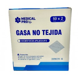 Gasa No Tejida Estéril 10 x 10 cm (50 unidades)