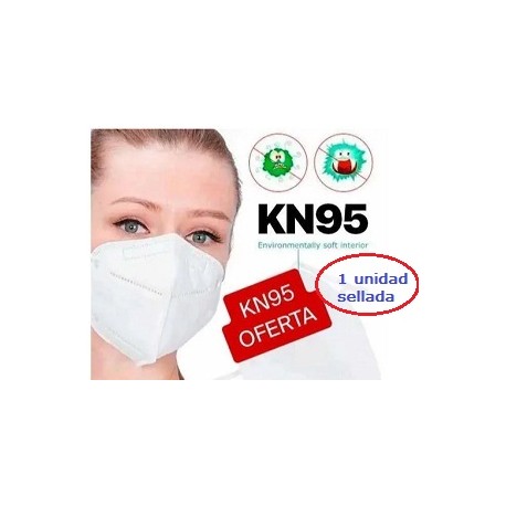 Mascarilla KN95 de 5 capas Certificadas (1 unidad)