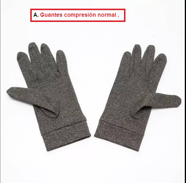 Par de guantes de compresión en algodón y elastano